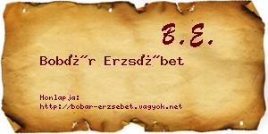 Bobár Erzsébet névjegykártya